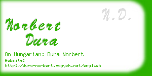 norbert dura business card